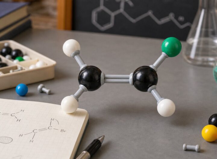 Vinyl Halides Explained: Definition, Examples, and How to Identify Them 3 Organic chemistry diagram showing a halogen attached directly to an alkene carbon