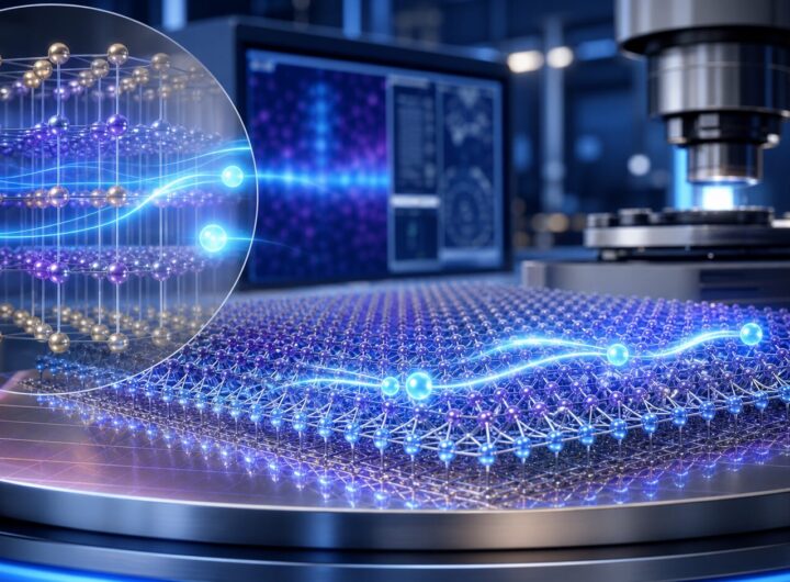 Electron Mobility in Crystal Films: Why a Record-Setting MIT Material Matters 9 Illustration of electrons moving through an ordered crystal film in a laboratory setting