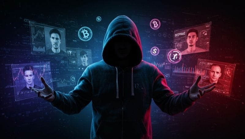 image showing fake crypto platform, ai and deepfake